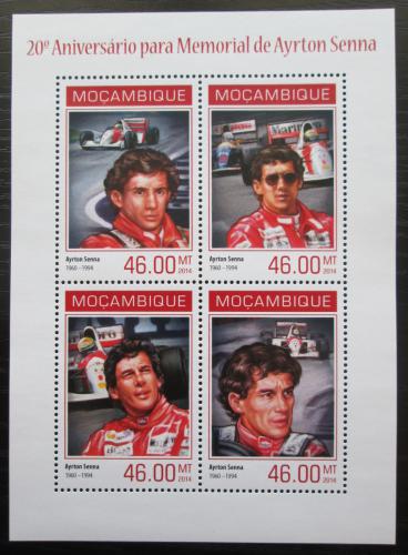 Poštovní známky Mosambik 2014 Ayrton Senna, Formule 1 Mi# 7210-13 Kat 11€