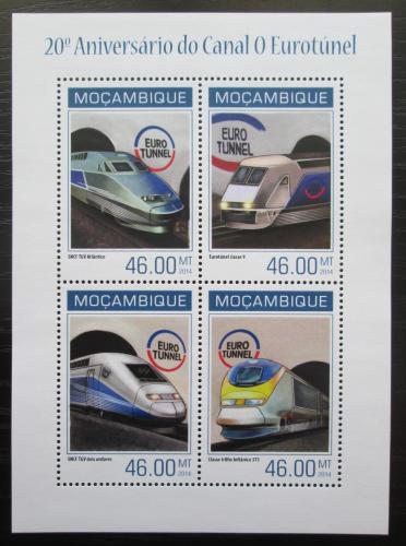 Poštovní známky Mosambik 2014 Eurotunel, 20. výroèí Mi# 7220-23 Kat 11€