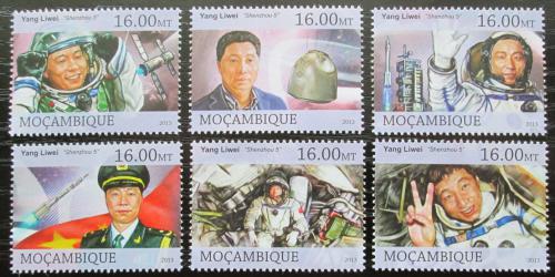 Poštovní známky Mosambik 2013 Yang Liwei, vesmír Mi# Mi# 6455-60 Kat 10€