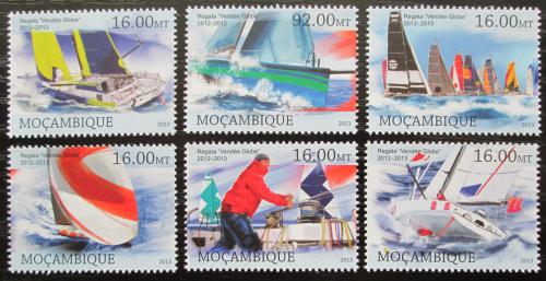 Poštovní známky Mosambik 2013 Jachtaøské závody Vendée Globe Mi# 6490-95 Kat 10€