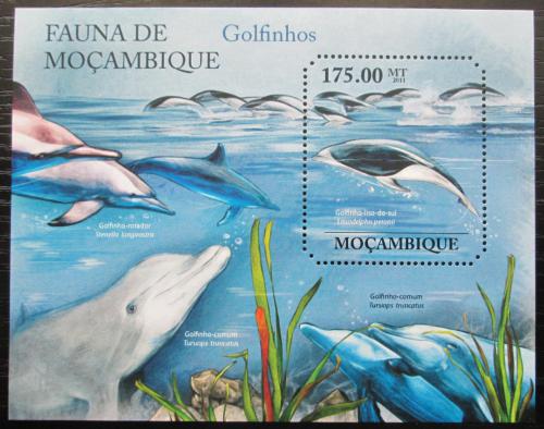 Poštovní známka Mosambik 2011 Delfíni Mi# Block 517 Kat 10€ 