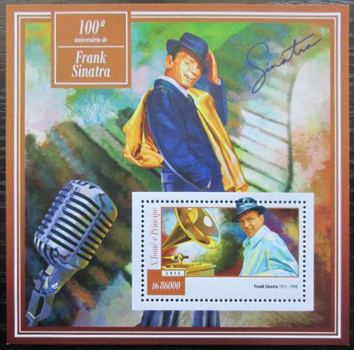 Poštovní známka Svatý Tomáš 2015 Frank Sinatra Mi# Block 1061 Kat 8.50€