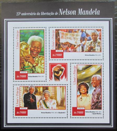 Poštovní známky Svatý Tomáš 2015 Nelson Mandela Mi# 6035-38 Kat 7.50€
