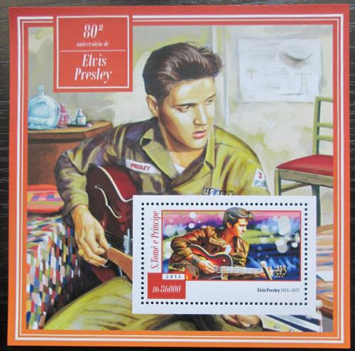 Poštovní známka Svatý Tomáš 2015 Elvis Presley Mi# Block 1064 Kat 8.50€
