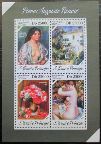 Poštovní známky Svatý Tomáš 2013 Umìní, Pierre-Auguste Renoir Mi# 5436-39 Kat 10€