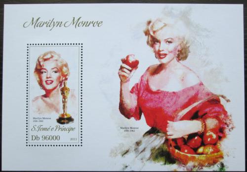 Poštovní známka Svatý Tomáš 2013 Marilyn Monroe Mi# Block 908 Kat 10€
