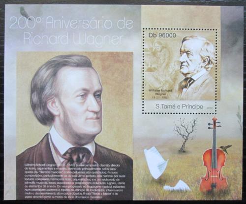 Poštovní známka Svatý Tomáš 2013 Richard Wagner Mi# Block 853 Kat 10€