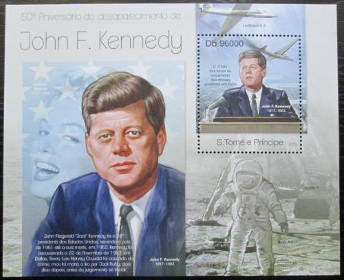 Poštovní známka Svatý Tomáš 2013 Prezident John F. Kennedy Mi# Block 863 Kat 10€
