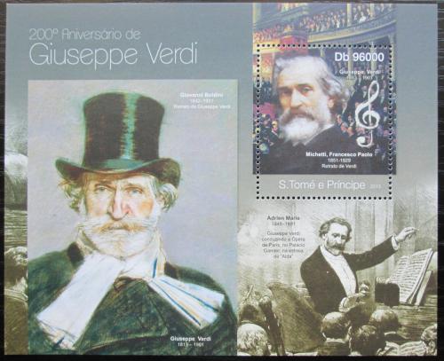 Poštovní známka Svatý Tomáš 2013 Giuseppe Verdi Mi# Block 854 Kat 10€