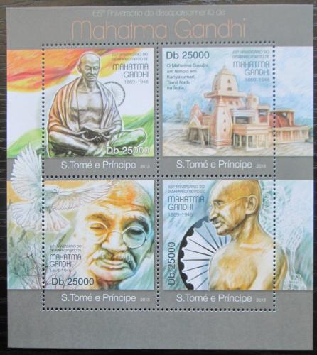 Poštovní známky Svatý Tomáš 2013 Mahátma Gándhí Mi# 5001-04 Kat 10€