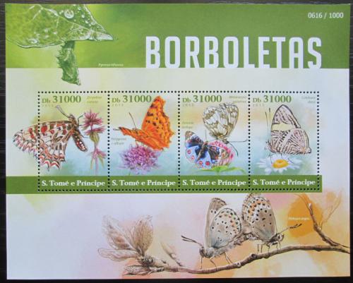 Poštovní známky Svatý Tomáš 2015 Motýli Mi# 6320-23 Kat 12€ - zvìtšit obrázek