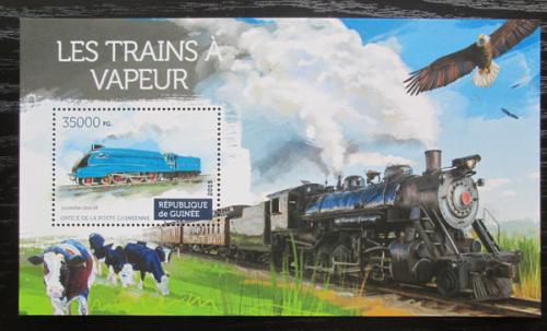 Poštovní známka Guinea 2015 Parní lokomotivy Mi# Block 2542 Kat 14€