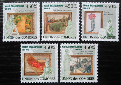 Poštovní známky Komory 2009 Umìní, Marie Bracquemond Mi# 2530-34 Kat 10€