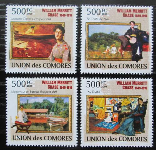 Poštovní známky Komory 2009 Umìní, William Merritt Chase Mi# 2564-67 Kat 9.50€