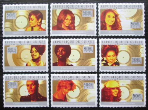 Poštovní známky Guinea 2010 Americké zpìvaèky Mi# 7329-37 Kat 18€