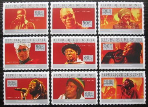 Poštovní známky Guinea 2010 Afriètí zpìváci Mi# 7279-87 Kat 18€