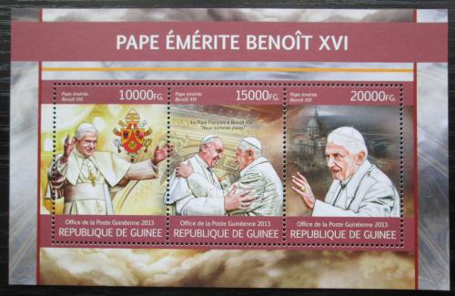 Poštovní známky Guinea 2013 Papež Benedikt XVI. Mi# 9765-67 Kat 18€