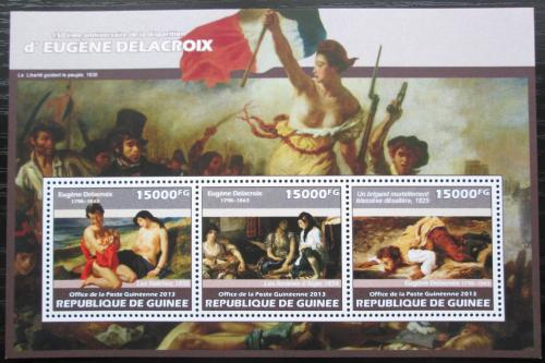 Poštovní známky Guinea 2013 Umìní, Eugène Delacroix Mi# 10137-39 Kat 18€
