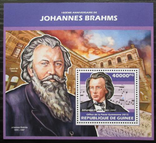 Poštovní známka Guinea 2013 Johannes Brahms, skladatel Mi# Block 2308 Kat 16€