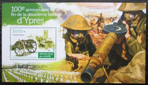 Poštovní známka Guinea 2015 První bitva u Yper Mi# Block 2539 Kat 14€