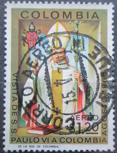 Poštovní známka Kolumbie 1968 Papež Pavel VI. Mi# 1137