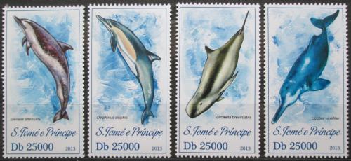 Poštovní známky Svatý Tomáš 2013 Delfíni Mi# 5296-99 Kat 10€