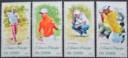 Poštovní známky Svatý Tomáš 2013 Guan Tianlang, golf Mi# 5251-54 Kat 10€
