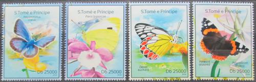 Poštovní známky Svatý Tomáš 2014 Motýli Mi# 5579-82 Kat 10€