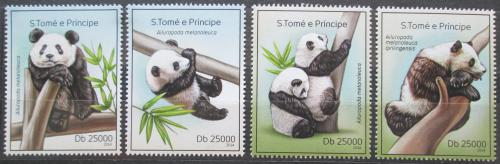 Poštovní známky Svatý Tomáš 2014 Pandy Mi# 5604-07 Kat 10€