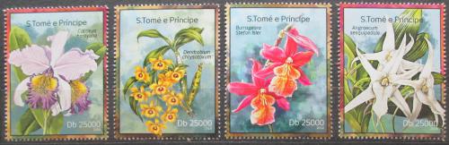 Poštovní známky Svatý Tomáš 2014 Orchideje Mi# 5574-77 Kat 10€