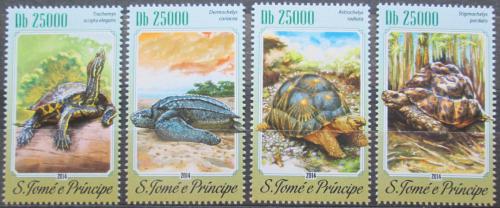 Poštovní známky Svatý Tomáš 2014 Želvy Mi# 5895-98 Kat 10€
