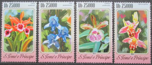 Poštovní známky Svatý Tomáš 2014 Orchideje Mi# 5885-88 Kat 10€