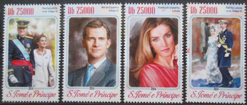Poštovní známky Svatý Tomáš 2014 Španìlský královský pár Mi# 5875-78 Kat 10€