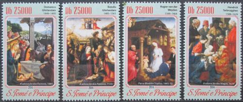 Poštovní známky Svatý Tomáš 2014 Umìní, vánoce Mi# 5960-63 Kat 10€