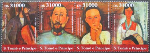 Poštovní známky Svatý Tomáš 2015 Umìní, Amedeo Modigliani Mi# 6243-46 Kat 12€
