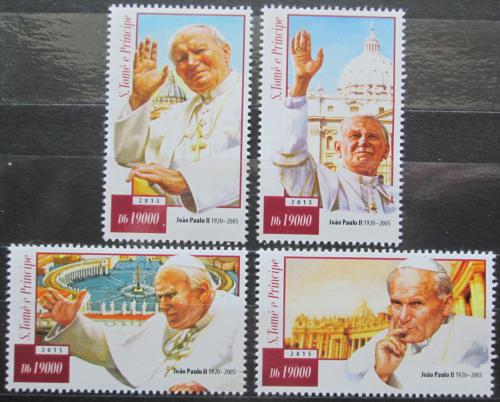 Poštovní známky Svatý Tomáš 2015 Papež Jan Pavel II. Mi# 6040-43 Kat 7.50€