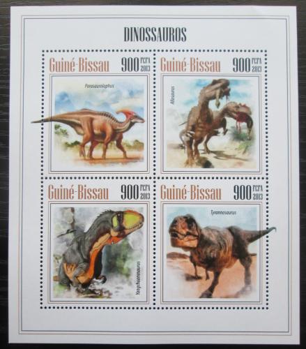 Poštovní známky Guinea-Bissau 2013 Dinosauøi Mi# 6914-17 Kat 14€
