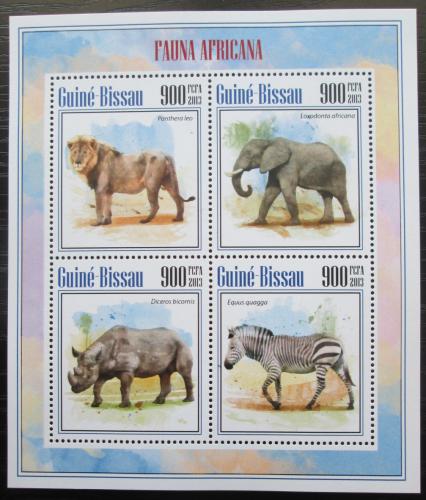 Poštovní známky Guinea-Bissau 2013 Africká fauna Mi# 7041-44 Kat 14€