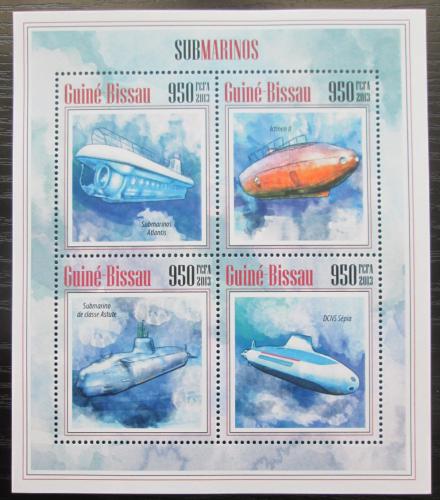Poštovní známky Guinea-Bissau 2013 Ponorky Mi# 6929-32 Kat 15€