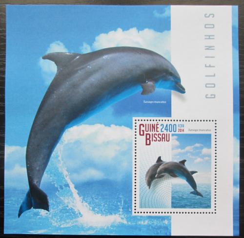 Poštovní známka Guinea-Bissau 2014 Delfíni Mi# Block 1307 Kat 9€
