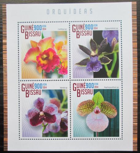 Poštovní známky Guinea-Bissau 2014 Orchideje Mi# 7547-50 Kat 14€