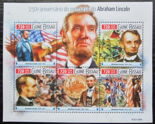 Poštovní známky Guinea-Bissau 2015 Abraham Lincoln Mi# 8187-91 Kat 13.50€