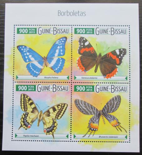 Poštovní známky Guinea-Bissau 2015 Motýli Mi# 8064-67 Kat 14€