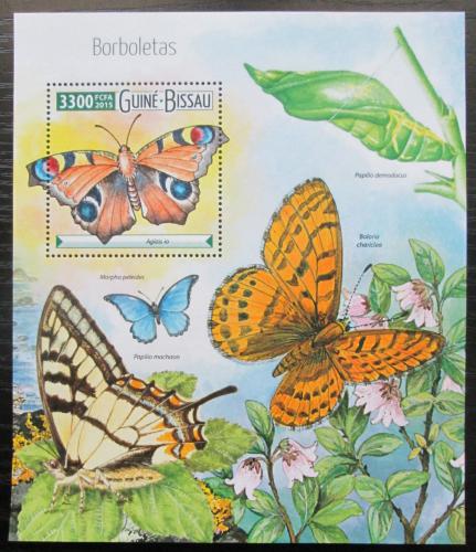 Poštovní známka Guinea-Bissau 2015 Motýli Mi# Block 1403 Kat 13€