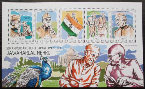 Poštovní známky Guinea-Bissau 2014 Džaváharlál Néhrú Mi# 7102-06 Kat 14€