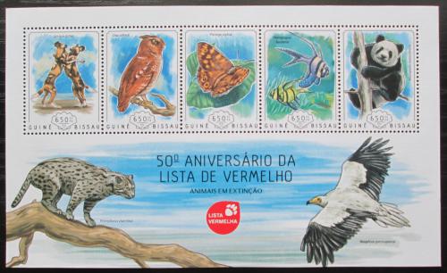 Poštovní známky Guinea-Bissau 2014 Ohrožená fauna Mi# 7151-55 Kat 13€