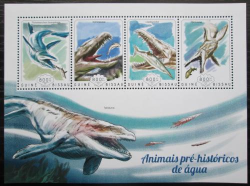 Poštovní známky Guinea-Bissau 2014 Dinosauøi Mi# 7395-98 Kat 13€
