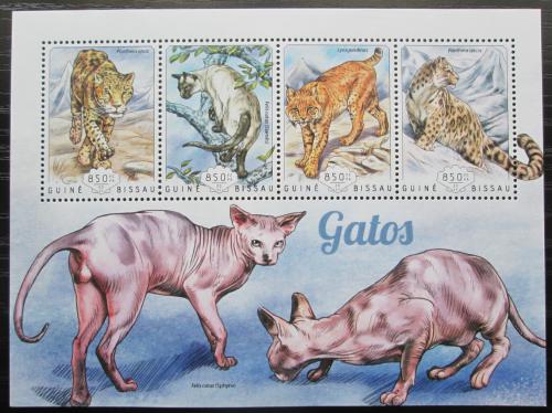 Poštovní známky Guinea-Bissau 2014 Koèkovité šelmy Mi# 7427-30 Kat 14€