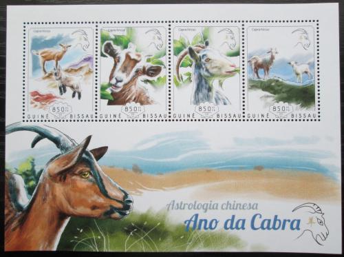 Poštovní známky Guinea-Bissau 2014 Èínský nový rok, rok kozy Mi# 7437-40 Kat 14€