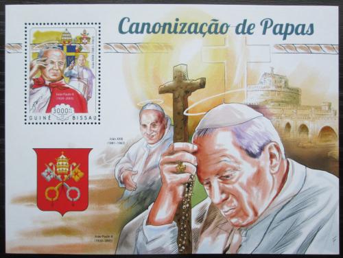 Poštovní známky Guinea-Bissau 2014 Papež Jan Pavel II. Mi# Block 1303 Kat 12€
